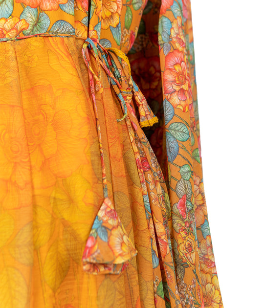 Yellow Digital Print Anarkali Suit