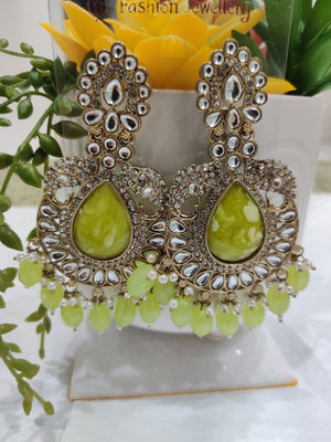 Royal Kundan Drop Jhumkas
