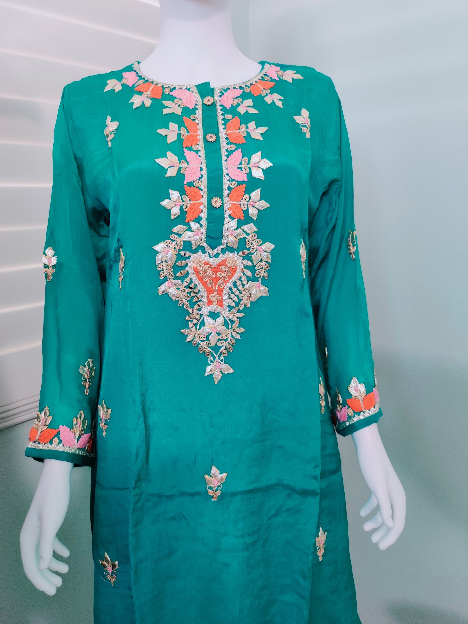 Teal Splendor Palazzo Suit