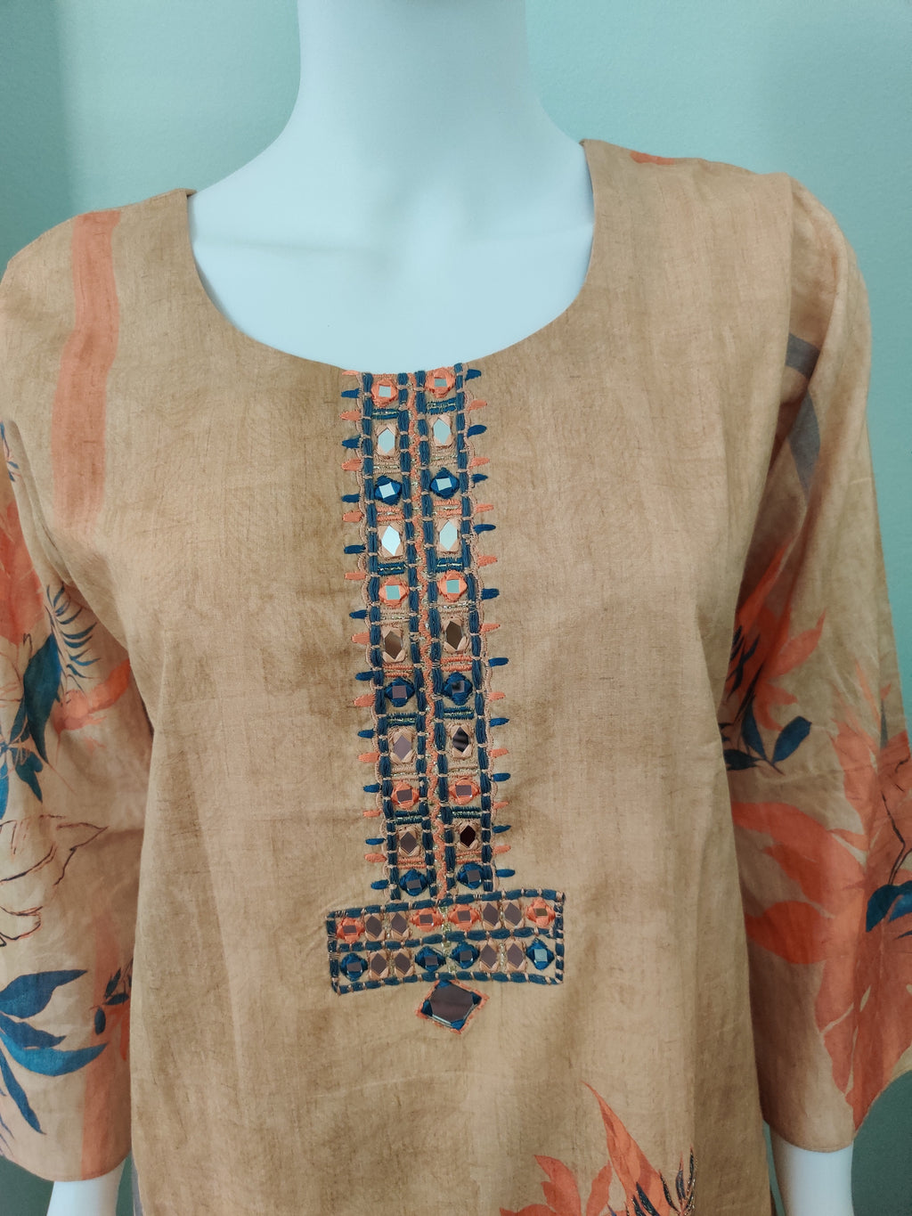 Botanical Breeze C-Cut Cotton Kurta Set