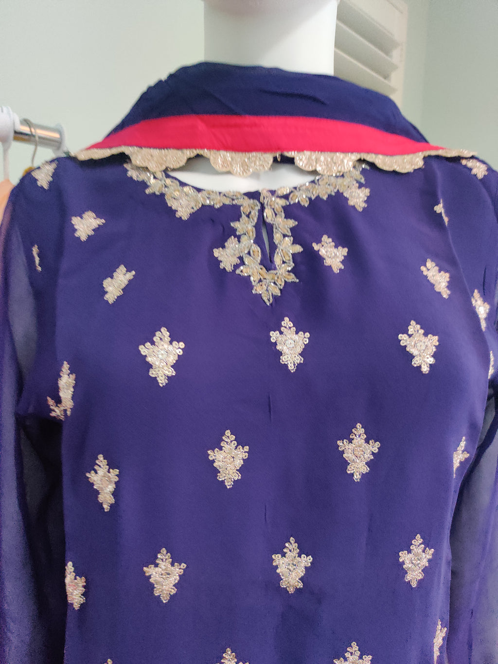 Regal and Elegant Purple Pakistani Plazzo Suit