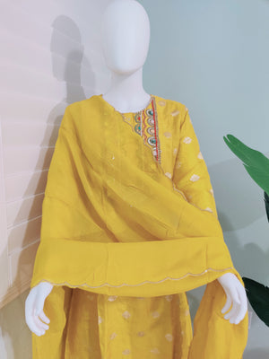 A-Line Festive Wear Kurta Set