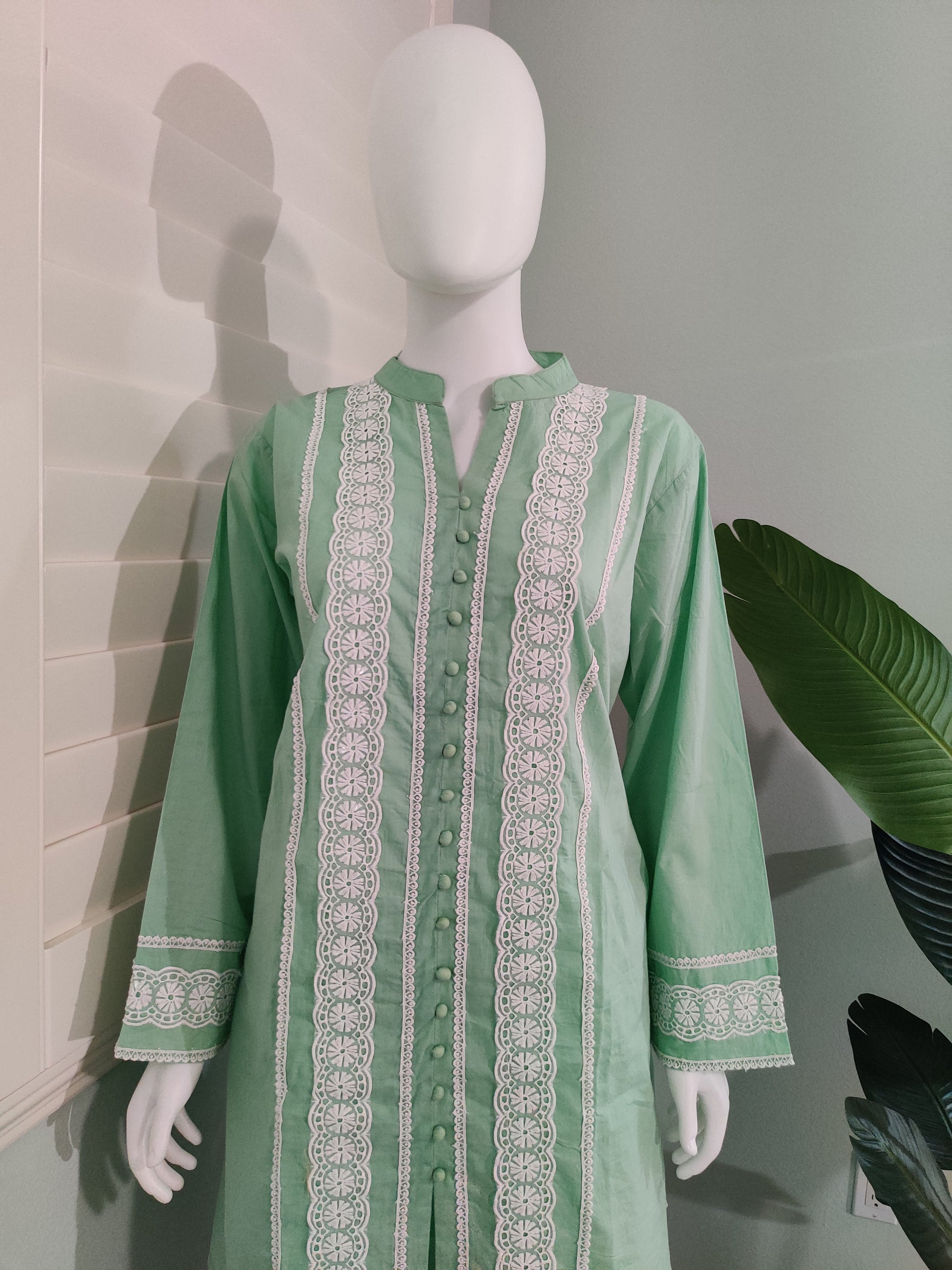 Pistachio Mist Embroidered Co-ord Set