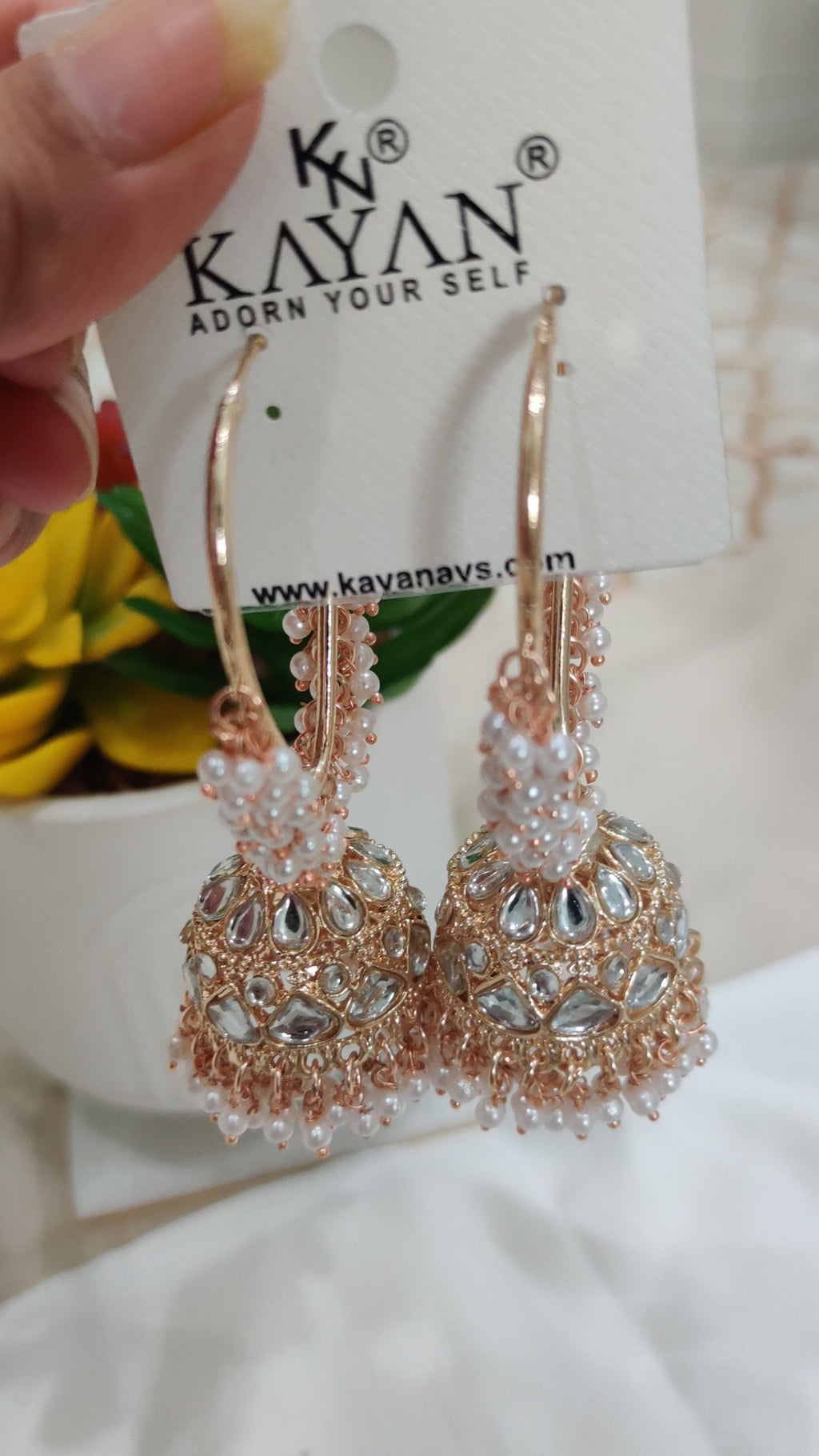 Pearl-Draped Heritage-Inspired Jhumka Earrings