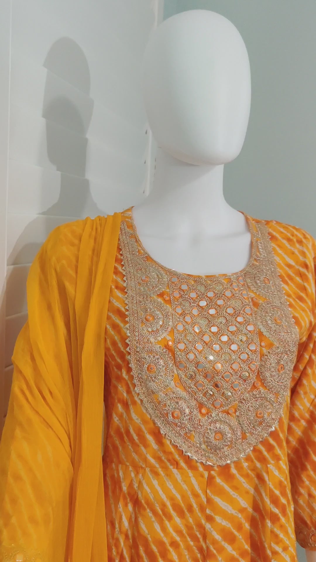 Radiance in Every Fold – Bandhej Anarkali Suit