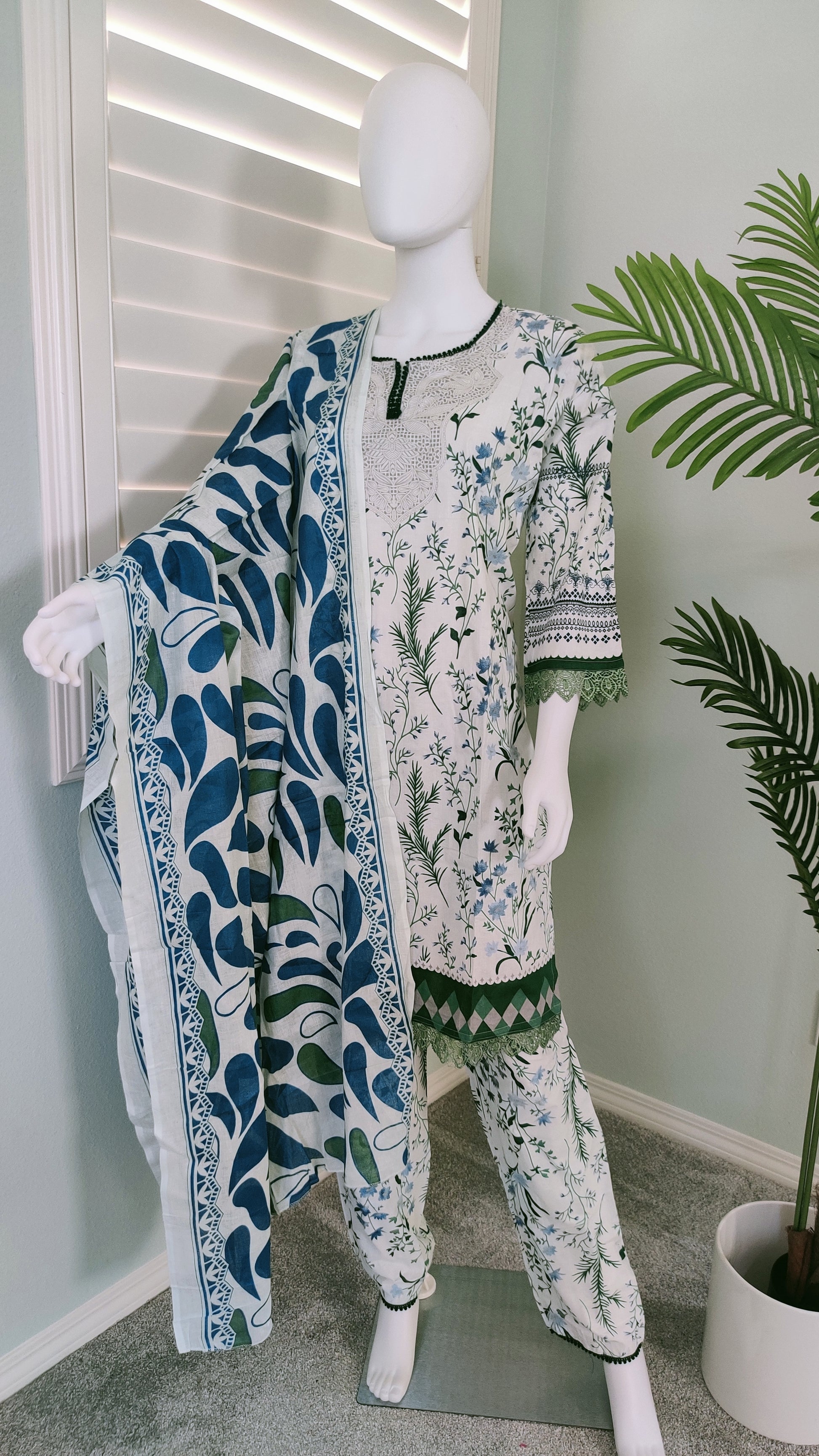 Whispers of Neem & Indigo – Cotton Suit Set