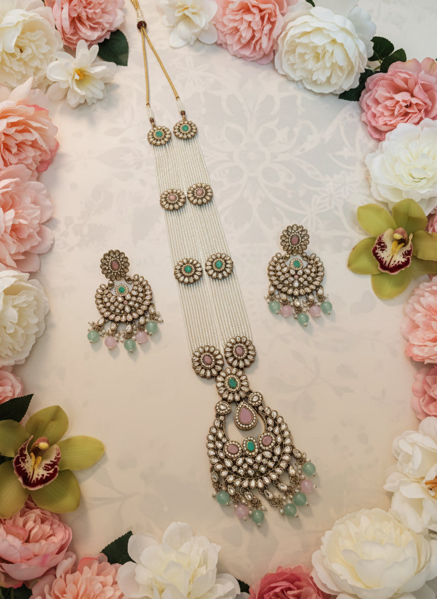"Gulbahar Royale” – A Symphony of Florals and Festive Grace