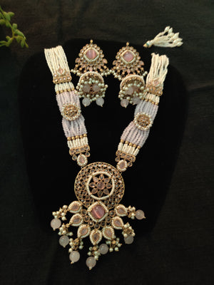 "Rangmahal Radiance” – Where Heritage Blooms in Gold and Pink
