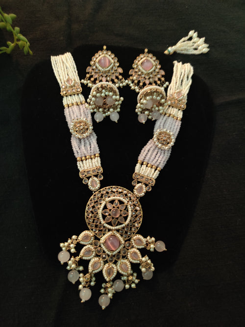 "Rangmahal Radiance” – Where Heritage Blooms in Gold and Pink