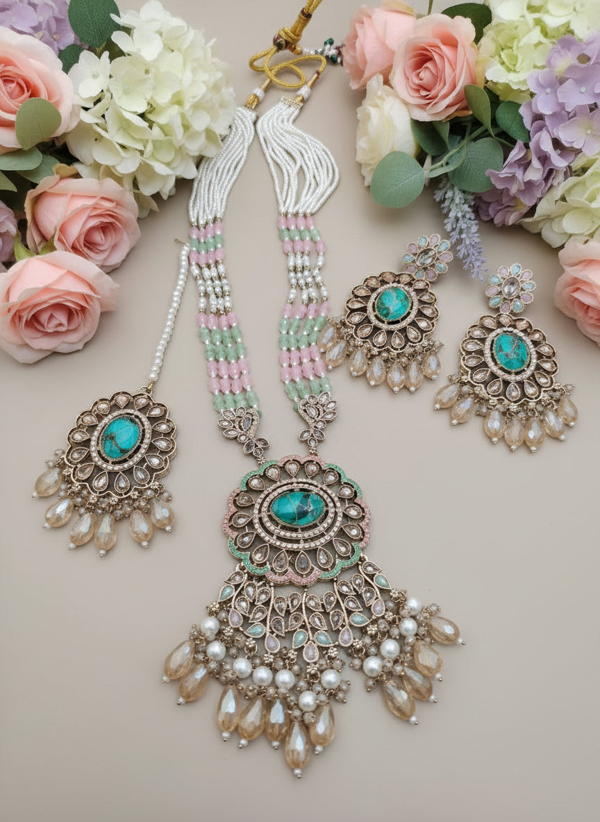 Royal Amethyst to Turquoise Bloom—Two Masterpieces of Tradition, Color, and Craft