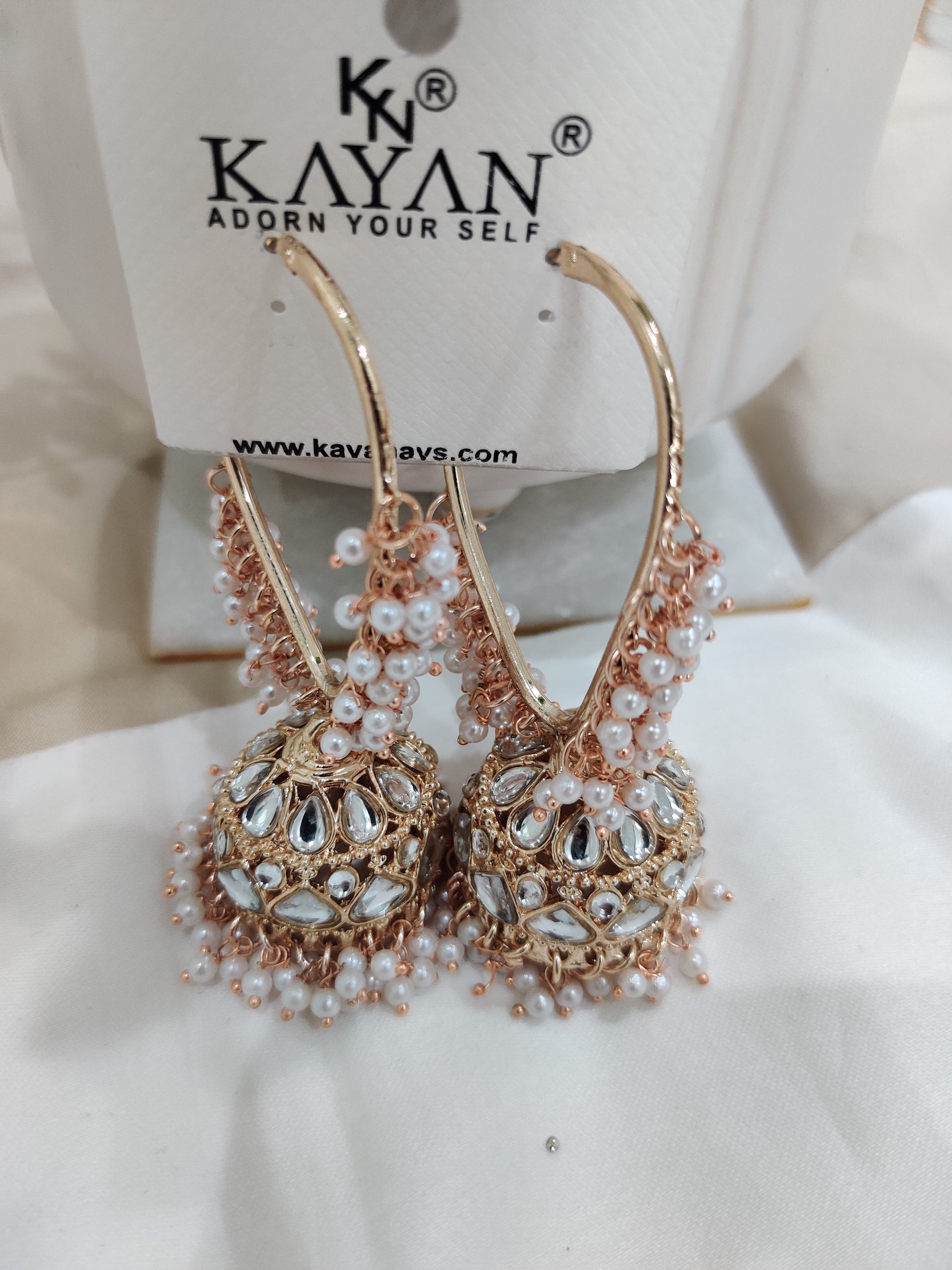 Pearl-Draped Heritage-Inspired Jhumka Earrings